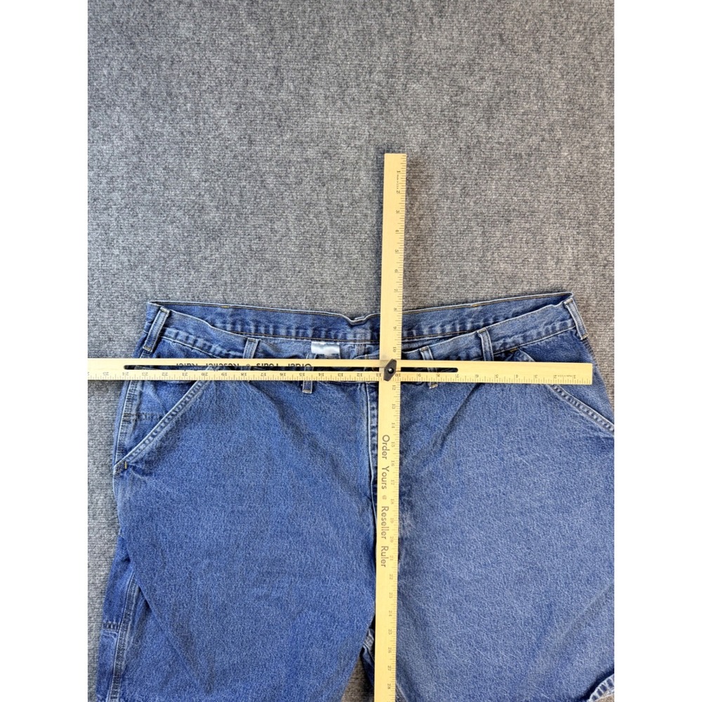 Carhartt Mens 48 Blue Denim Carpenter Shorts B28-DPS Heavyweight Workwear Loose - Picture 4 of 7